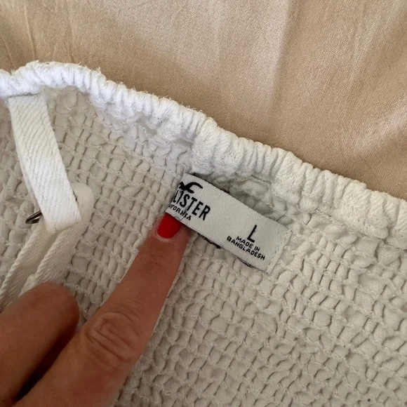 Hollister High-Neck Crop Wide-Leg Denim Jumpsuit, L - Picture 4 of 8